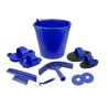 Poetsset van 10 items in emmer Blauw