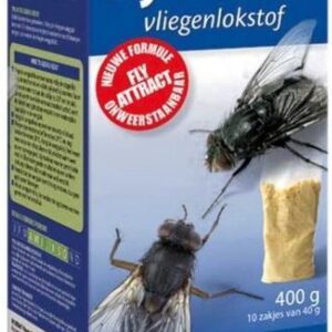 Lokstof - 10 zakjes van 40 gram - Biologisch Vliegen lokstof voor vliegenval - 1 doos van 10 zakjes